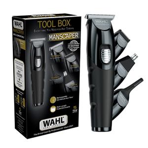 Wahl Manscaper Tool Box All in One Cordless Lithium-Ion Powered Full Body Trimmer With 4 Attachment Heads – Model 3024523