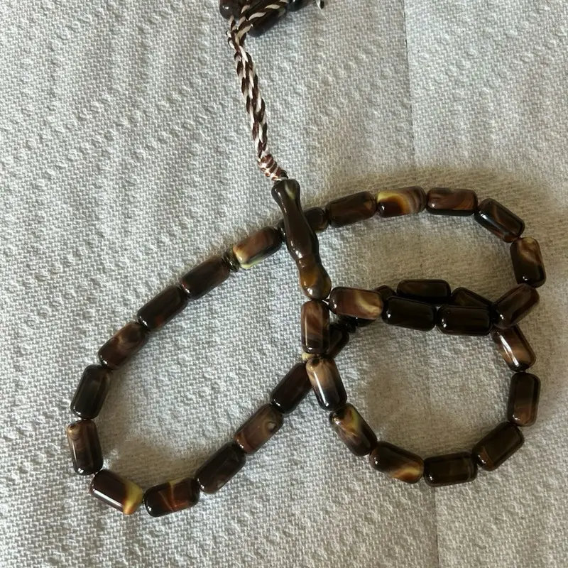 33 Elongated Beads Tasbih, Beautiful Prayer Accessory for Peaceful Worship