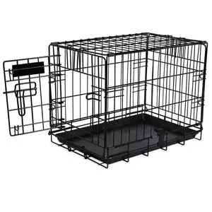 Petmate 2 Door Training Retreat Dog Kennel Hard-Sided Black