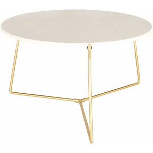 Buyo White Marble Coffee Table - Clearance