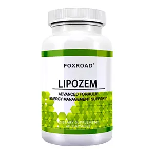 FOXROAD Lipo-zem - 100% Natural - 2 Caps/Day - HealthcareSupplement for Energy Production - Non-Toxic, No Sugar, Gluten Free, Vegan