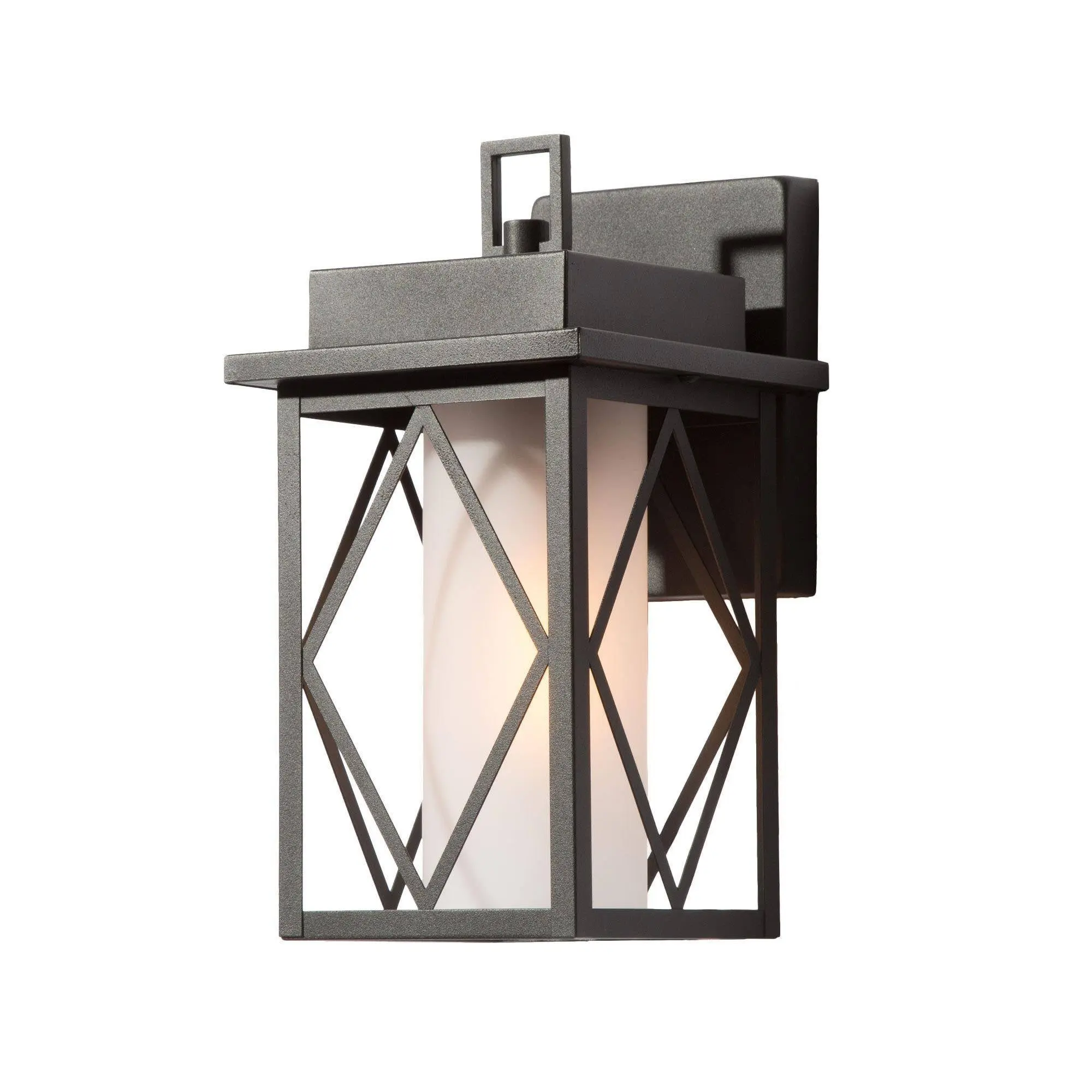 Ksana Outdoor Wall Lantern 11”, Exterior Wall Light Fixture, Outdoor Lighting Wall Mount, Sanded Black Finish