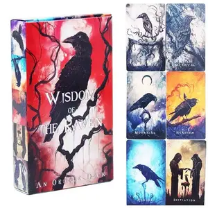Crow Wisdom Oracle Cards Fortune Telling Game, Includes 54 Cards, Perfect for Beginners, Ideal Holiday Gift, Divination and Prophecy, Card Games