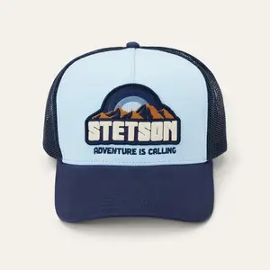 Stetson Unisex Adventure Is Calling Blue/Aqua Cotton Blend Baseball Cap Hat