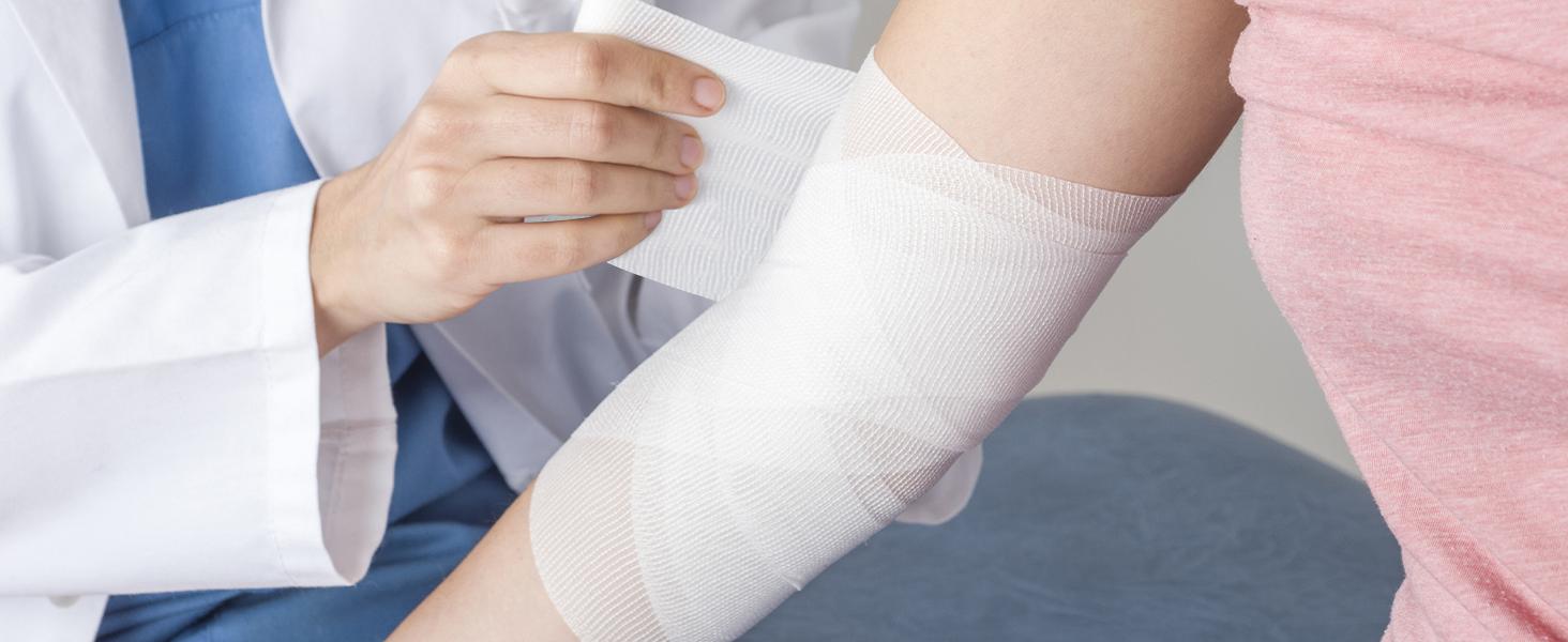LotFancy Gauze Rolls, 24 Count, 4 Inch x 4.1 Yards, Rolled Gauze Wrap for Wounds, Conforming Stretch Bandage, Medical Supplies for First Aid