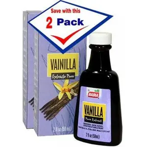 BADIA Vanilla Extract, 2 oz, Pack of 2 – Essential for Chocolate, Fruit, and Flavor Enhancement in Cooking & Baking
