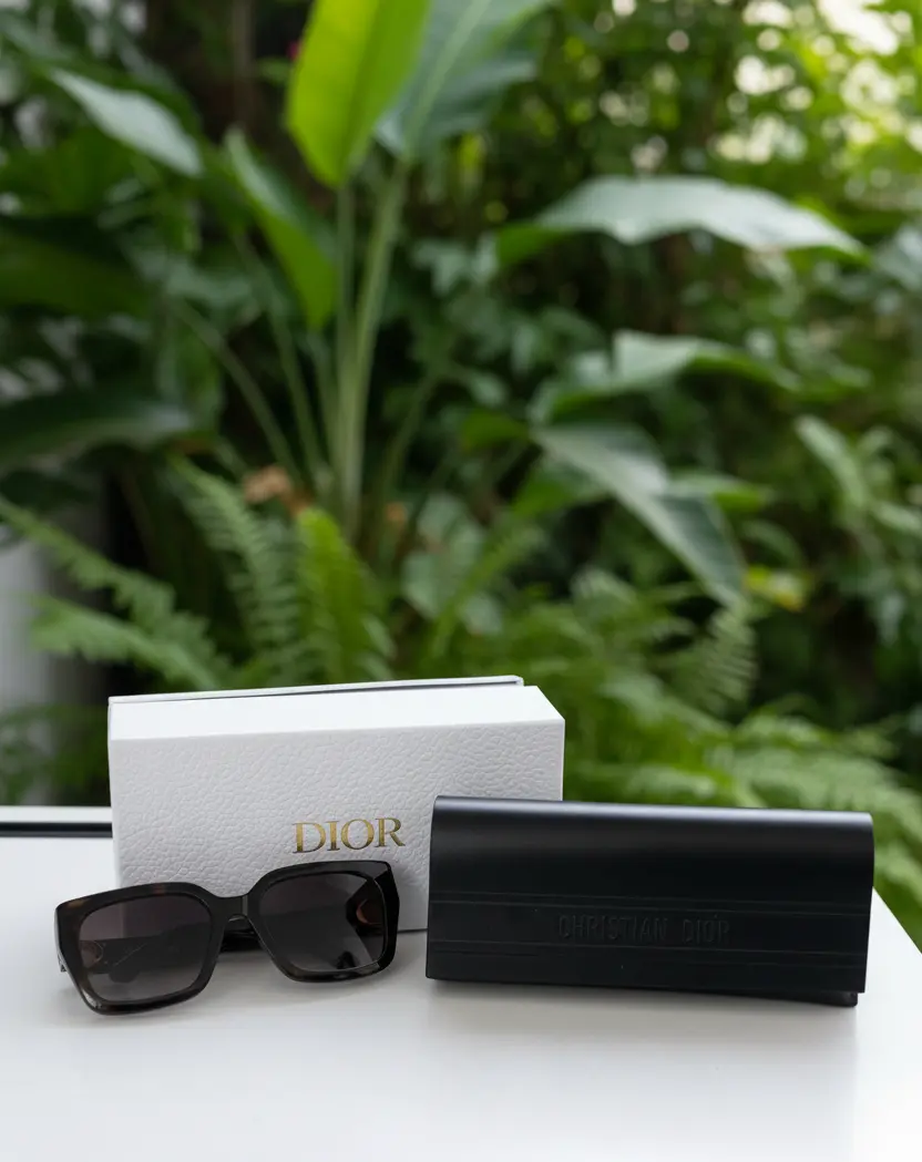 Pre-owned Christian Dior 30Montaigne S8U sunglasses Tortoise Shell