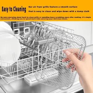 Stackable Rack Basket, 304 Stainless Steel Air Fryer Rack, Durable, Portable, Ideal for Chicken Wings & Toast, Perfect for Outdoor Cooking & Camping