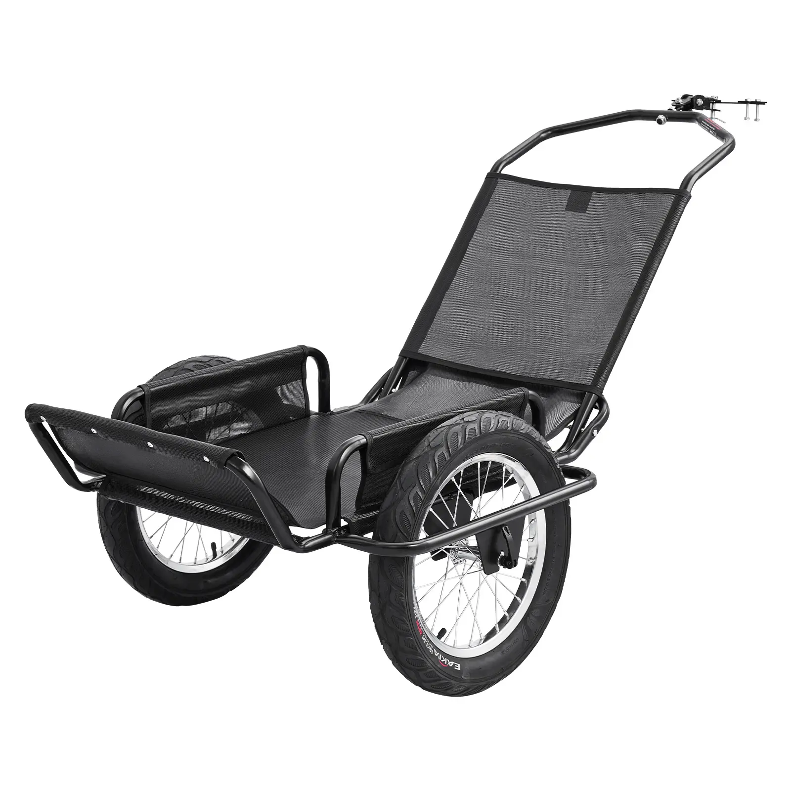 VEVOR Bike Cargo Trailer, Heavy-Duty Flatbed with Alloy Steel Frame, 16 in All-Terrain Wide Tires, 320 lbs Capacity for Outdoors Camping and Farm Hauling