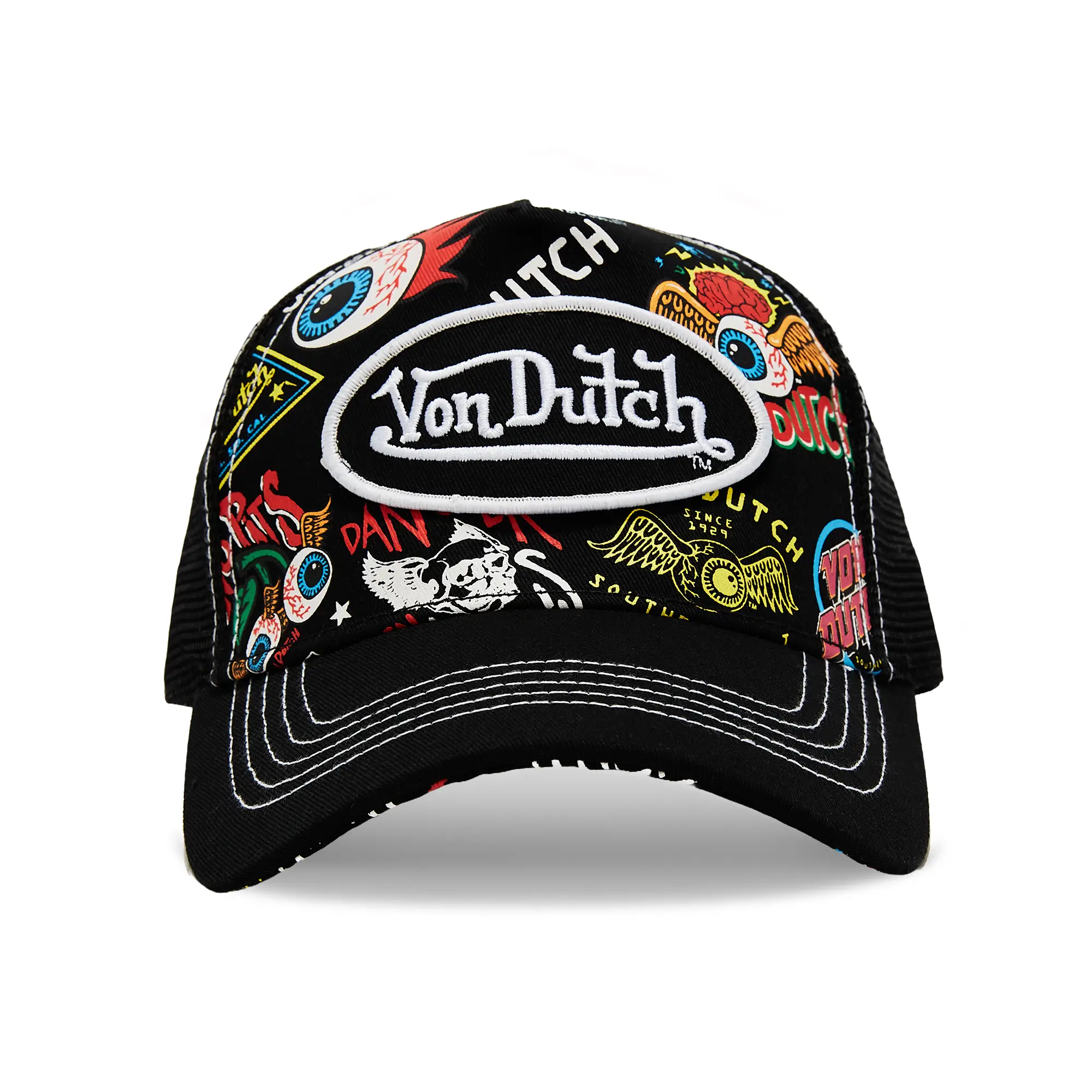 Von Dutch Jax Black Trucker Hat