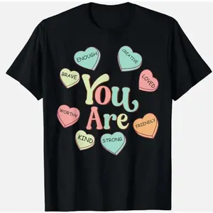 Retro Teacher Valentines Day You Are Cute Heart Cupid Gift Unisex T-Shirt