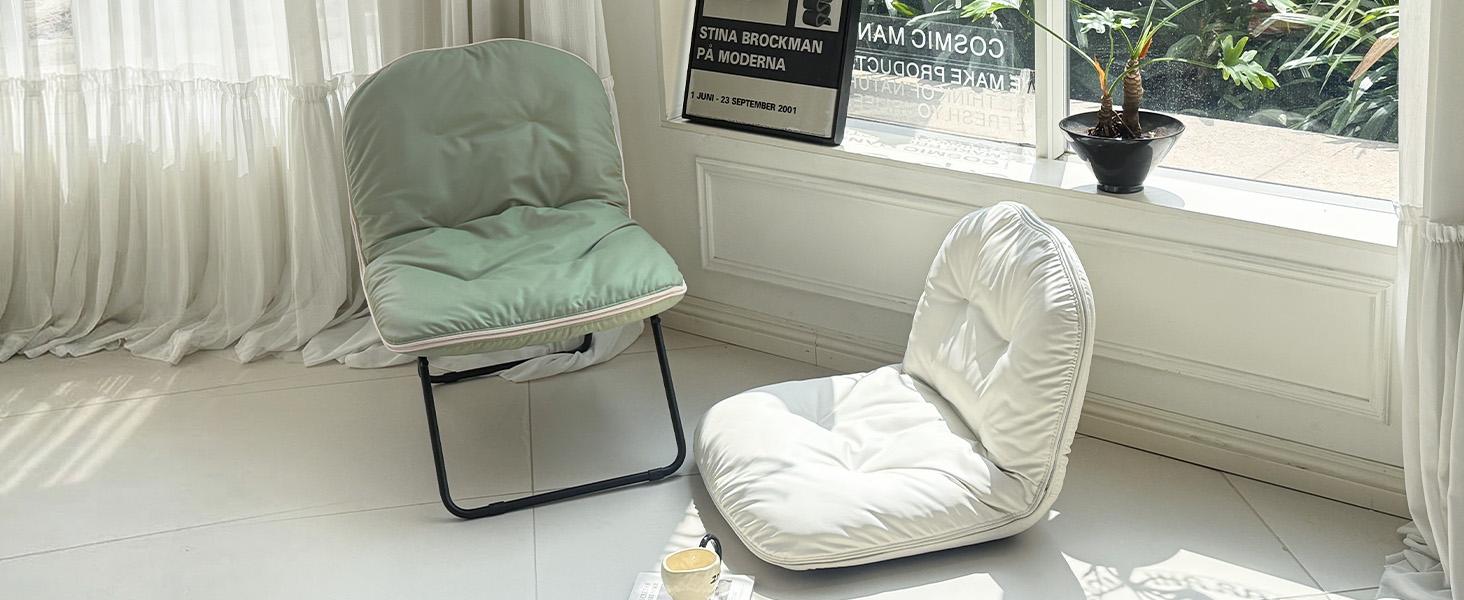 ZonLi CloudMorph Adjustable Floor Chair – Super Comfortable Gaming, Reading, Office & Camping Seat, Lightweight 13lb, Ergonomic 109° Recline, Plush Cushion, Foldable & Portable for Movies, Relaxing & Outdoor