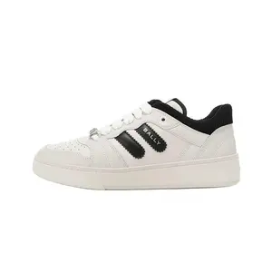 BALLY Raise Series Fabric Leather Lace-Up Stripe Platform Low-Top Sneakers for Men in Off-White Trending Shoes, House White Official Shoes to Get / Maison Mihara