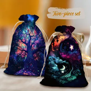 2pcs Tarot Card Gift Bags Tarot Card Protection Drawstring Bags Dice Storage Bags Card & Jewelry Bags Gift Bags
