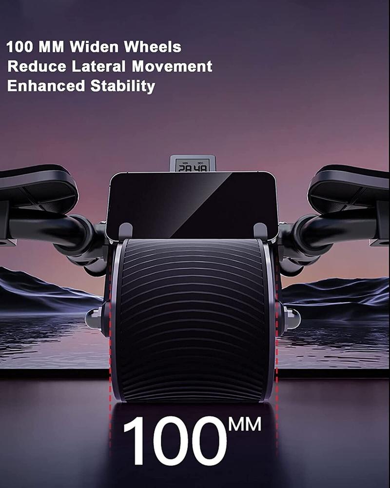 ab roller wheel   workout Abdominal Fitness Wheel for Core Muscles Training Automatic Rebound Ab Roller with Timer
