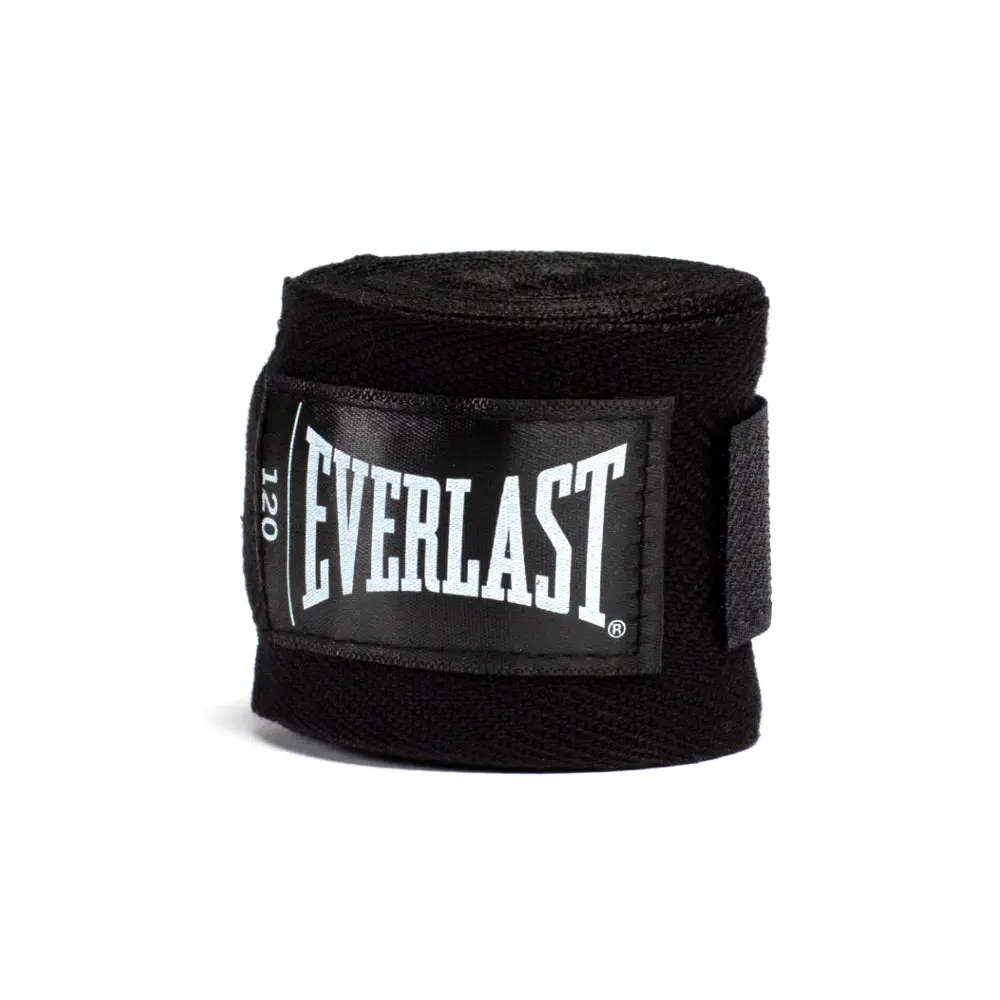 Everlast Unisex Boxing Hand Wraps - 120in Polyester-Cotton Blend Pair, Breathable, Hook-and-Loop Thumb Strap for Secure Fit, Wrist and Knuckle Protection, Machine Washable, Training Equipment