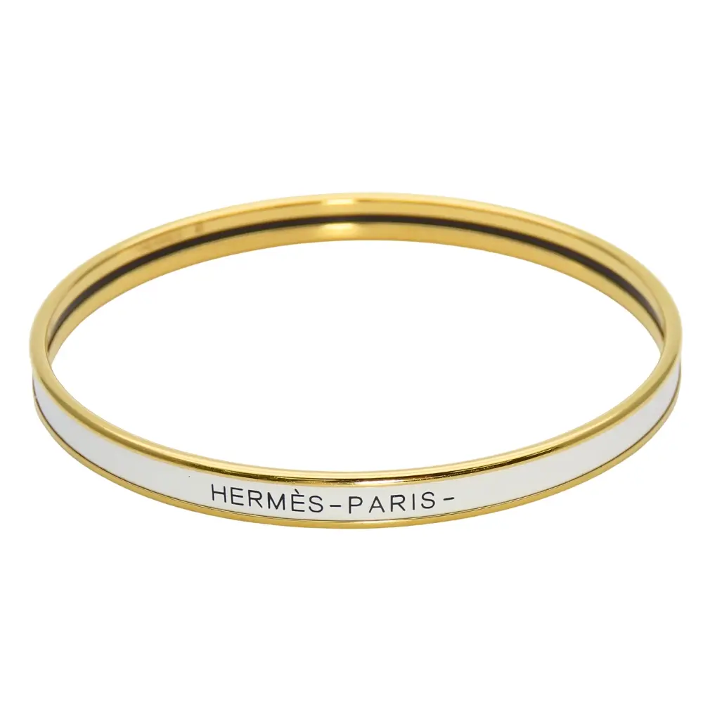 Pre-owned HERMÈS Gold-plated Small Leather Goods Hermes Uni Bracelet
