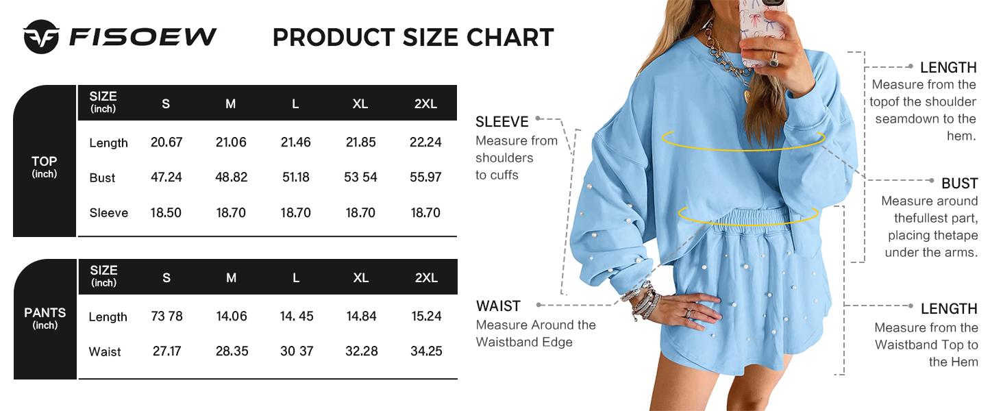 Fisoew Womens Casual 2 Piece Outfits Decor Pearl Long Sleeve Sweatshirt and Fall Loose Skort Mini Skirt Sets Womenswear Crewneck Clothes #Springtok #ValentinesDay SpringStatements