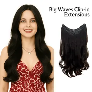 Suze Wig Premium Quality Long Curly Clip-In Wig- Big Waves