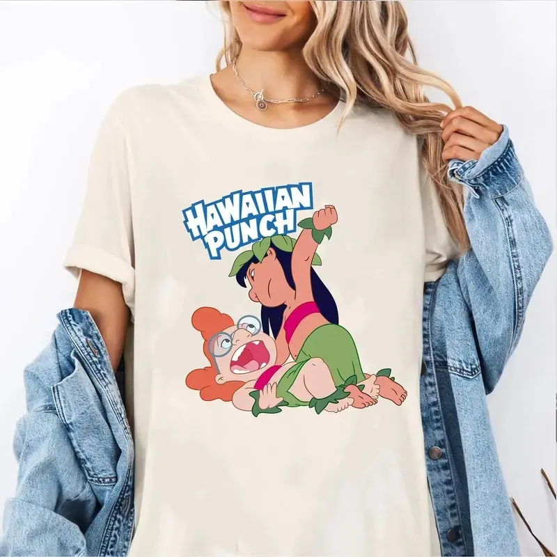 Women's Casual Cotton Tshirt, Shortsleeve Digital Graphic Print Top for Family Magic Kingdom Trips