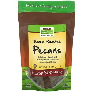 NOW Foods Real Food, Honey Roasted Pecans, 8 oz (227 g)