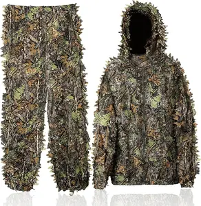 3D Leaf Tactical Camo Camouflage Hunting Clothing Ghillie Suit Woodland Jungle