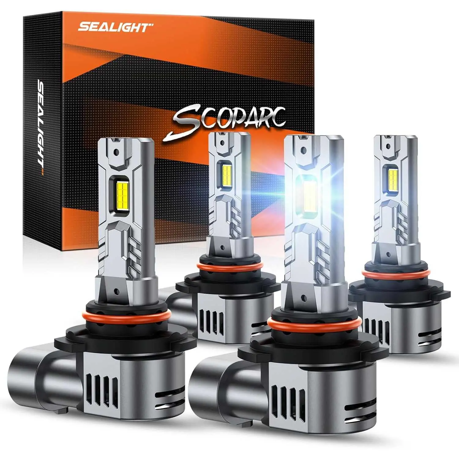 2006 Chevrolet Silverado 1500 9005/HB3 9006/HB4 140W 6500K White IP68 LED Headlight Bulbs 2Pairs SEALIGHT S2S