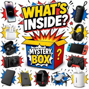 2026 Holiday Season Electronic Mystery Box!Bag Smartphones, Noise-Canceling Headphones, Portable Speakers & Extension Cords – Stock Alert, Act Fast!
