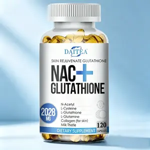 Daitea NAC + Glutathione Health Supplement, Supports Liver Health, Supports Skin Health,120 Capsules