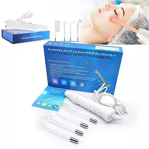 US standard plug, 4-in-1 neon light and facial high-frequency stick, handheld women's high-frequency facial stick machine with 4 neon tubes, household facial, head, neck care equipment, Halloween gift for women, Christmas gift