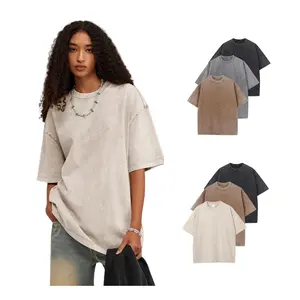 Oversized T-Shirts Unisex Tops Casual Loose Acid Wash Streetwear Gym Perfect Gift 3 Pack Short Sleeve Tees Vintage Baggy Heavyweight Cotton Tshirt