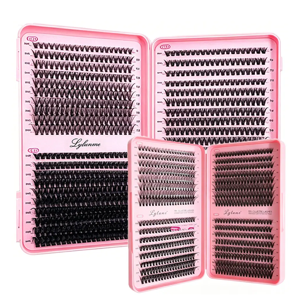 Eyelash Extension Kit, 740 strands /200 strands, SingleLashes, 30D + 40D + 50D, DIY Eyelash Extensions,  Reusable, Suitable for Parties,Competitions, Celebrations, Eye Makeup