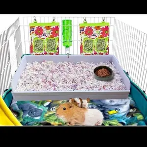 Guinea Pig Litter Box for Midwest Cages - Patty Pan Design for Training and Hay Storage in Kitchen