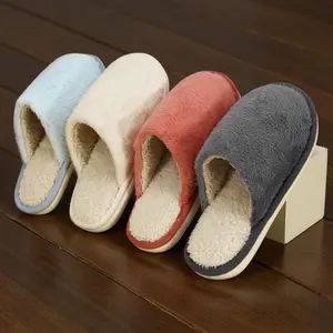 Cozy Memory Foam Plush Slippers for Women & Men | Fuzzy Warm Indoor Outdoor House Shoes | Soft EVA Sole | Solid Color Comfy Home Footwear