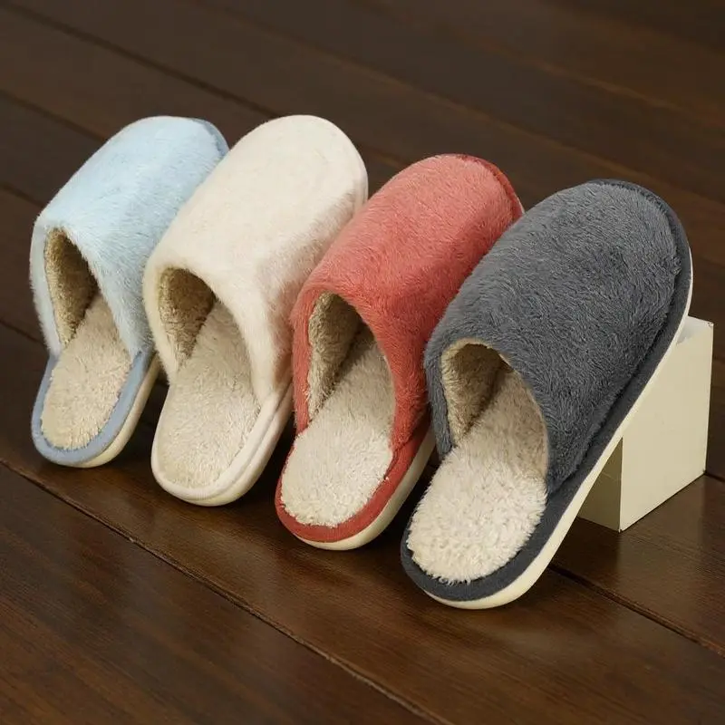 Cozy Memory Foam Plush Slippers for Women & Men | Fuzzy Warm Indoor Outdoor House Shoes | Soft EVA Sole | Solid Color Comfy Home Footwear
