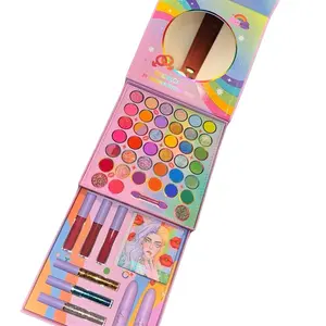 KCC ONE LOVE 39 Eyeshadow Colors,COMES with 3-Pc Liquid Lipstick Set, 2-Glitter Eyeliners,2-Matte Lipsticks and a 4-Pc Highlighter palette-Cosmetics Set