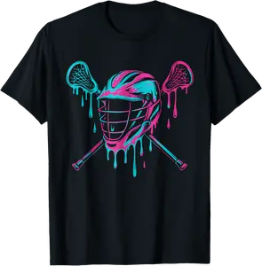 Lacrosse Drip for Boys Helmet Lax - Sticks Cool Graphic T-Shirt - Jeremiahfor Shop 60KB0FDRDW2WM