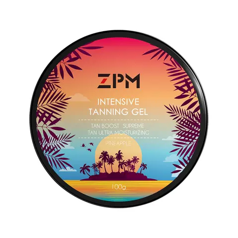 ZPM Pineapple Luxury Intensive Tanning Gel Tan Boost Supreme Tan Ultra Moisturizing for Dark & Tolerant to the Sun Skin 100g
