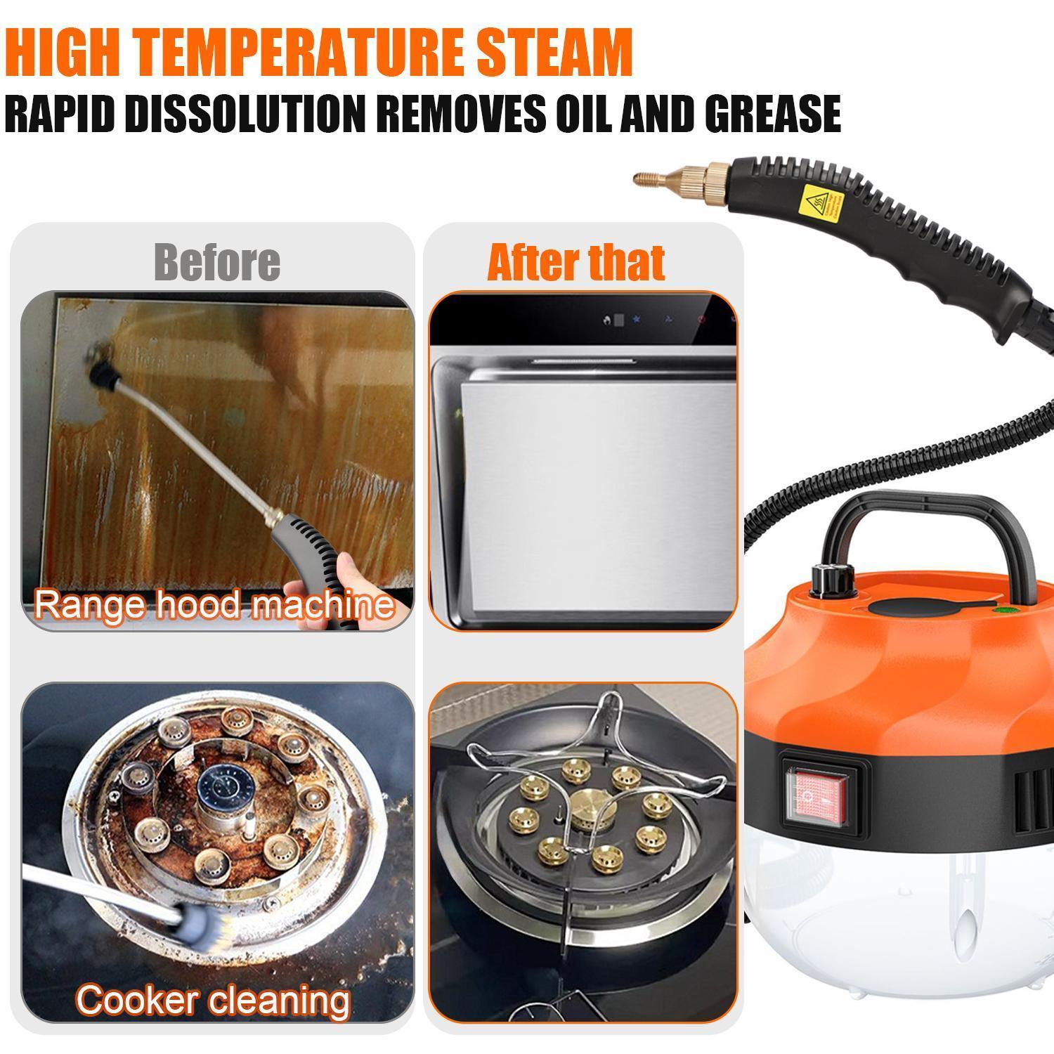 3800W Heavy-Duty High-Pressure Steam Cleaner Machine | Industrial Multi-Purpose Steam Cleaner for Household Car Detailing | Portable Handheld Steam Cleaning Tool with Accessories