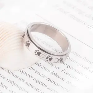 Fashionable and elegant women's ring, cute little dog pattern love ring, suitable for daily wear, ideal for women's holiday gifts