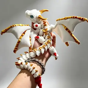3D Printed Dragon Sculpture, Large Eyes, Jointed, Classic Style, Plastic Material, Perfect for Living Room/kitchen Holiday Decor, Collectible Figurines