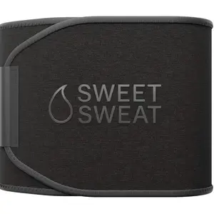 Sweet Sweat Ab Trainer for Women and Men - Sweat Band Waist Trainer Belt for High Intensity Training and Gym Workouts, 5 Adjustable Sizes