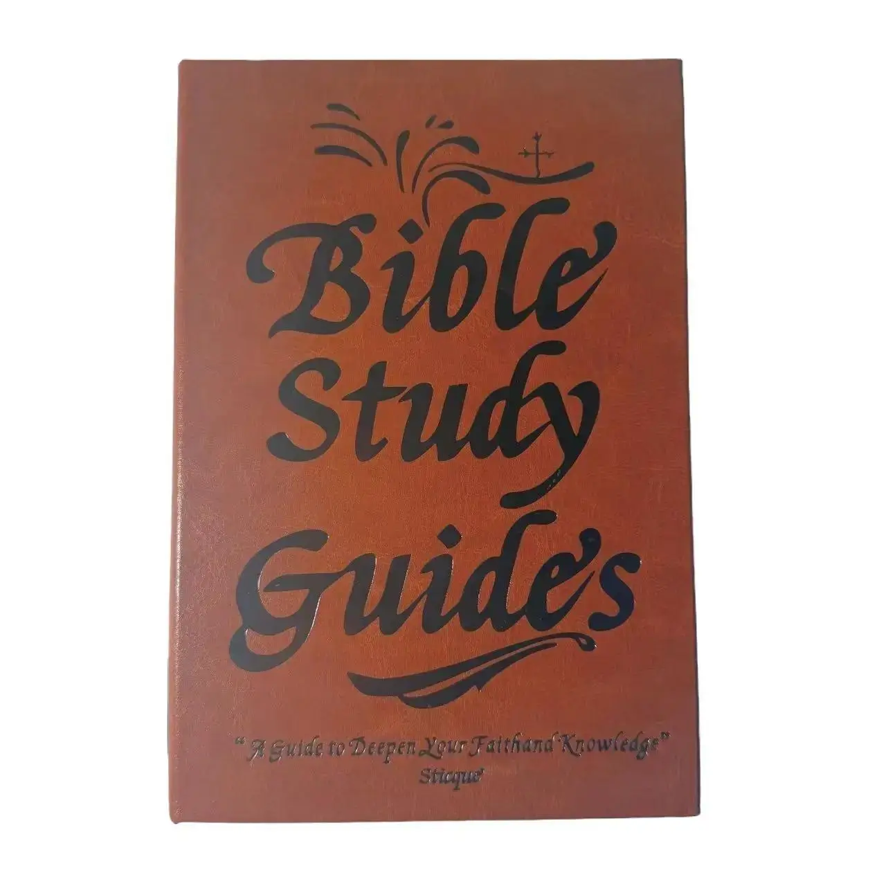 66-page Bible Study Guide, Daily Devotional Journal Strengthens Faith, Ideal for Personal Group Study and Prayer,Notebook,Christian Gift (A5, PU Leath