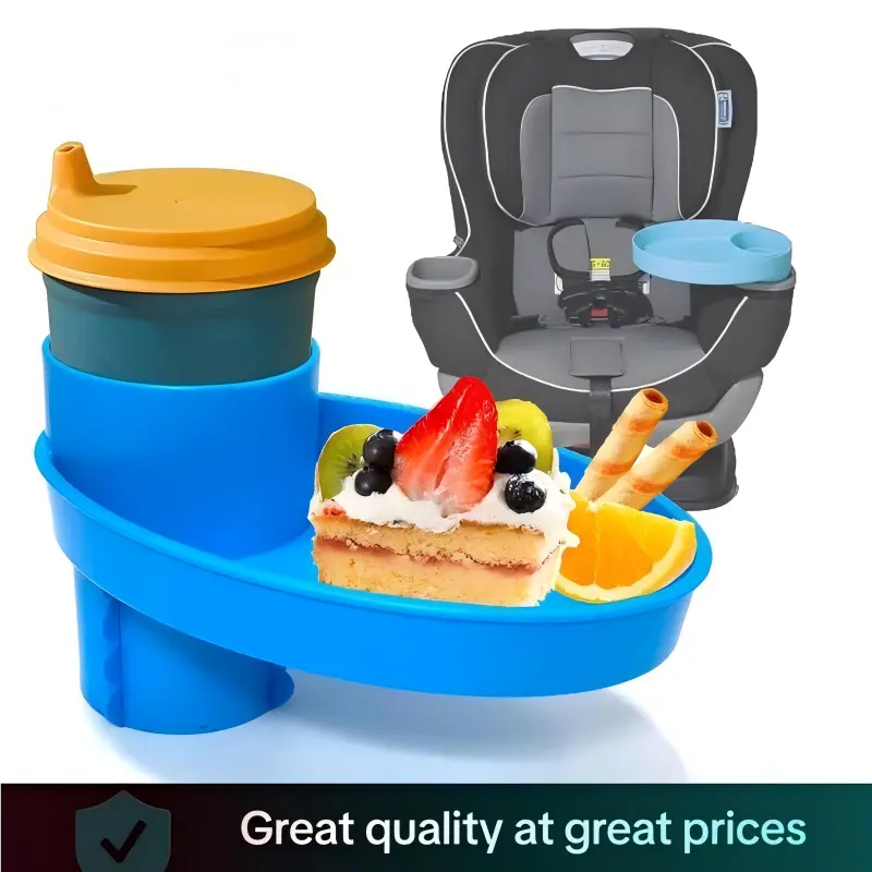 Car Seat Snack Tray, 360° Cup & Travel Tray for Car Seat, Booster, and Road Trip, Car Seat Attachment, Car Interior Accessories #