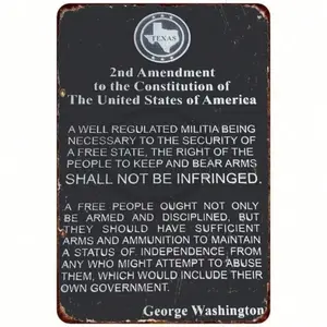 Vintage George Washington US Historical Quote Metal Wall Art Decor for Home Man Cave American Patriotic Gift