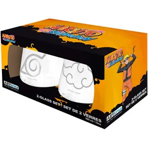 Naruto Shippuden - Konoha & Akatsuki Drinking Glasses 2-Piece Set (10 oz.) - ABYstyle