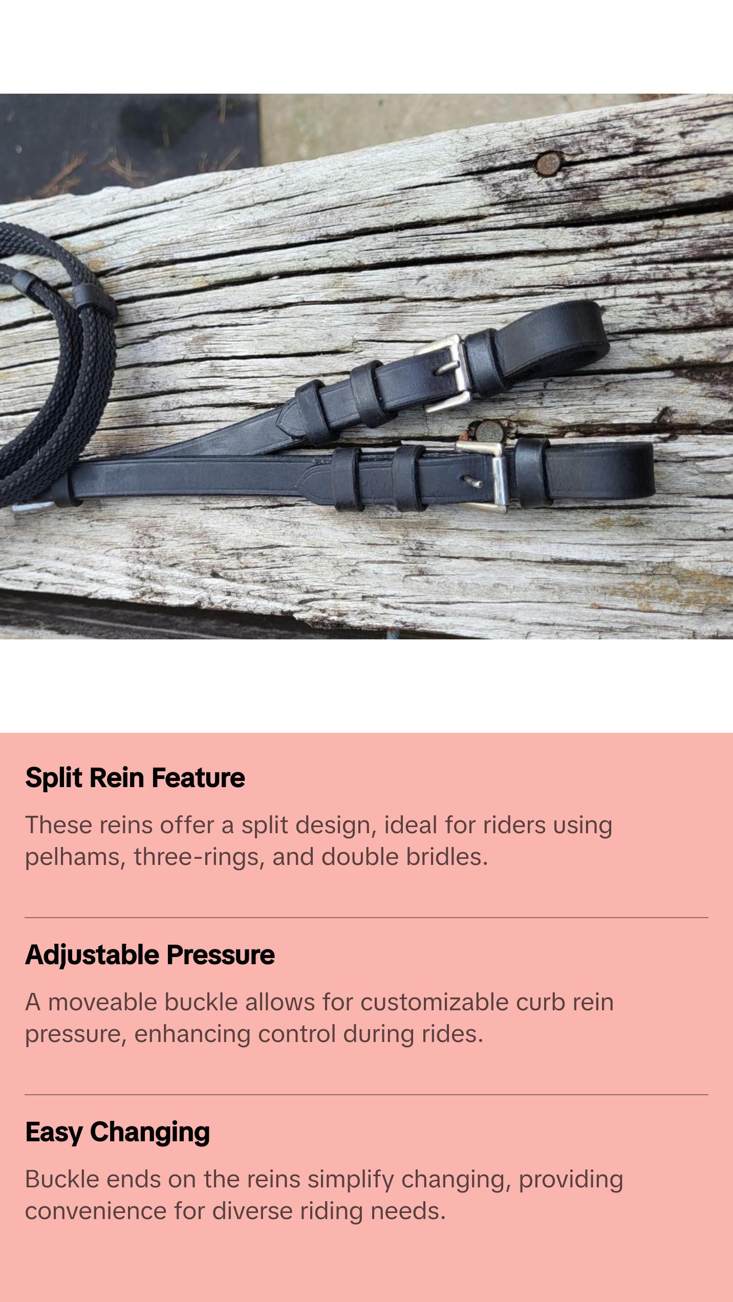 Split Sure Grip Rubber Reins-The Best Converter for Leverage Bits