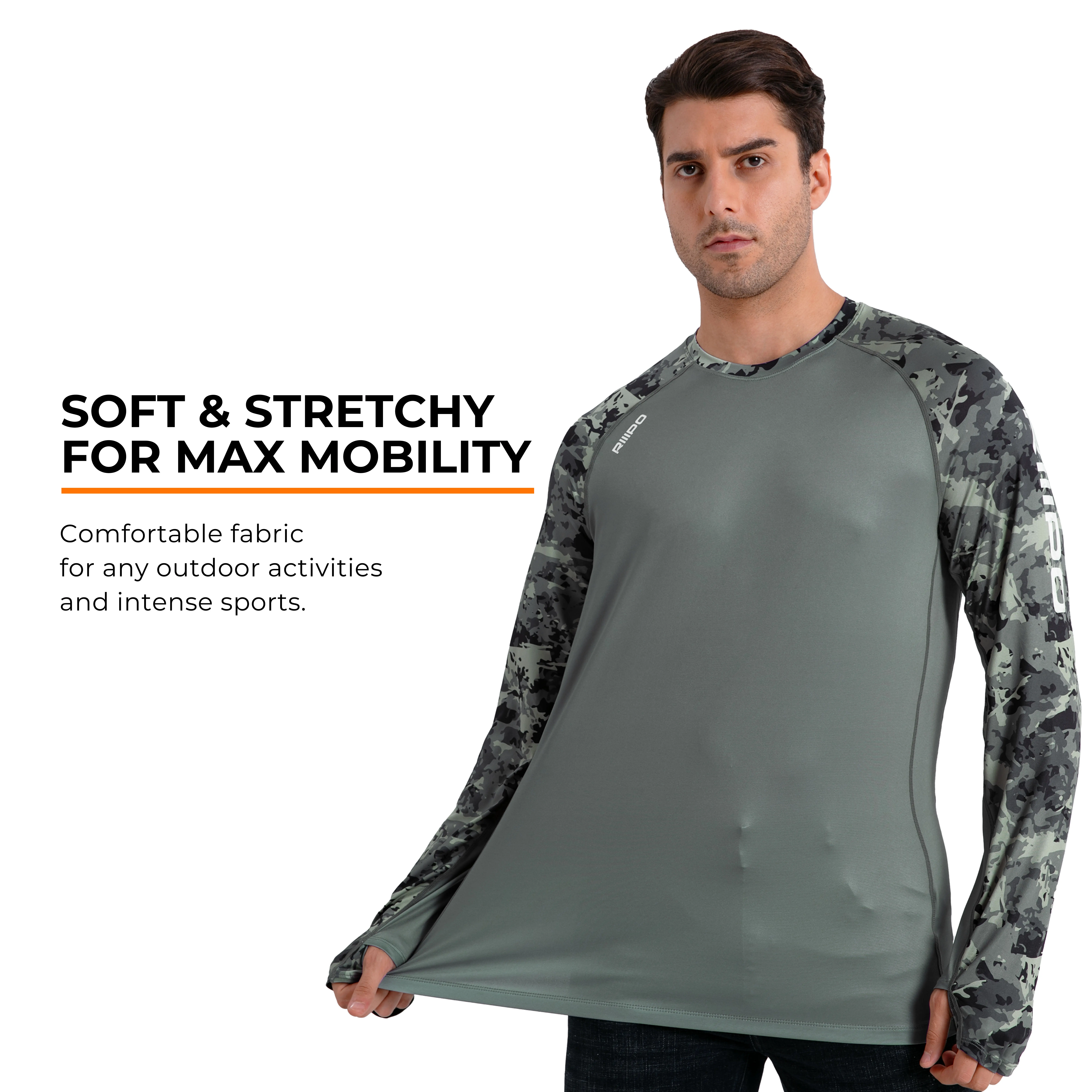 【Clearance】R30 Long Sleeve Crew Neck Sport T-Shirt w/ UV Detection Logo Thumbhole Men UPF 100+ Sun Protection Lightweight Quick Dry Moisture Wicking Breathable Cooling Athletic Activewear for Outdoor Sports Gym Workout Running Hiking Fishing Boating 【Clearance】R30 Long Sleeve Crew Neck Sport T-Shirt w/ UV Detection Logo Thumbhole Men UPF 100+ Sun Protection Lightweight Quick Dry Moisture Wicking Breathable Cooling Athletic Activewear for Outdoor Sports Gym Workout Running Hiking Fishing Boating