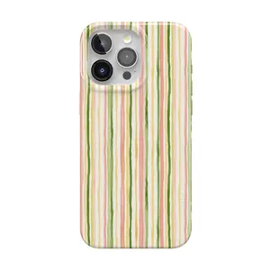 Casely iPhone 15 Pro Max Case | Sweet Stripes | Rainbow Pastel | Compatible with MagSafe | Classic Ultra Thin Design