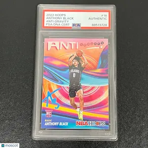 2023-24 Panini NBA Hoops Anti Gravity #16 Anthony Black Signed Card AUTO PSA Sla
